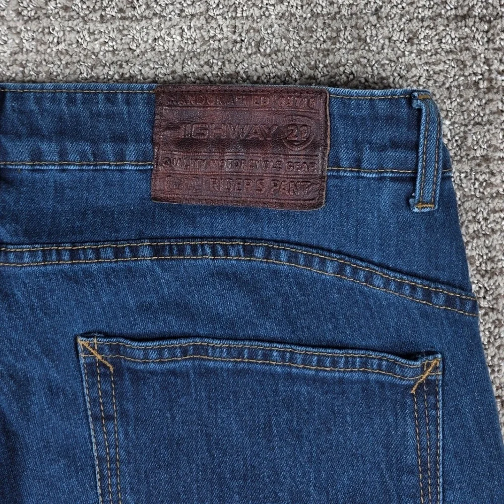 Highway 21 Stronghold Jeans Men 36x32 Blue Dyneema Motorcycle Riding Jeans Denim